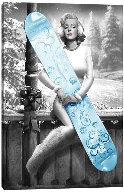 Marilyn Snowboard Canvas Art Print - Model & Fashion Icon Art