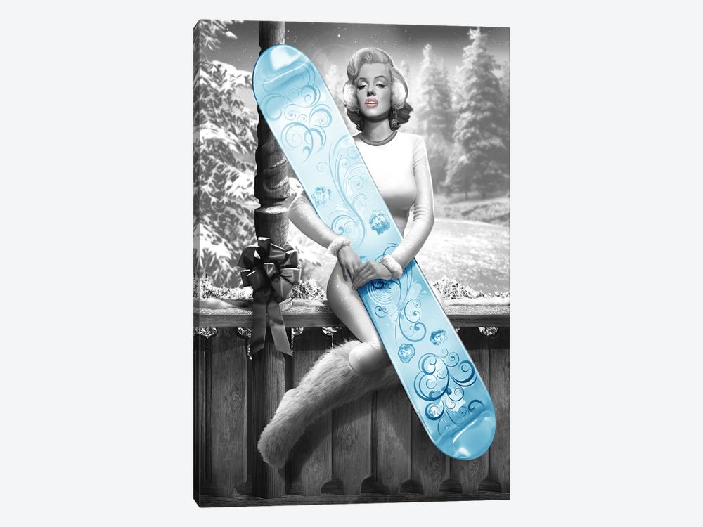 Marilyn Snowboard by JJ Brando 1-piece Canvas Art