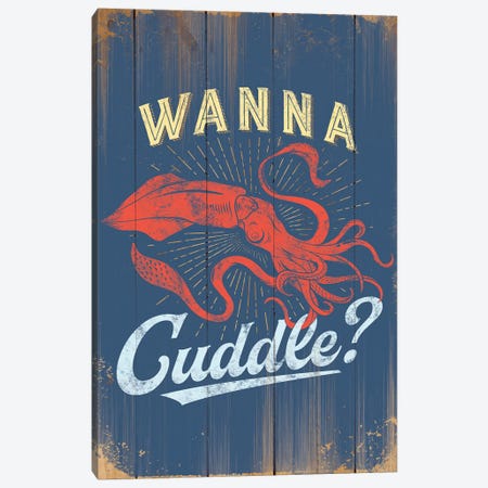 Wanna Cuddle In Blue Canvas Print #JJB62} by JJ Brando Canvas Wall Art