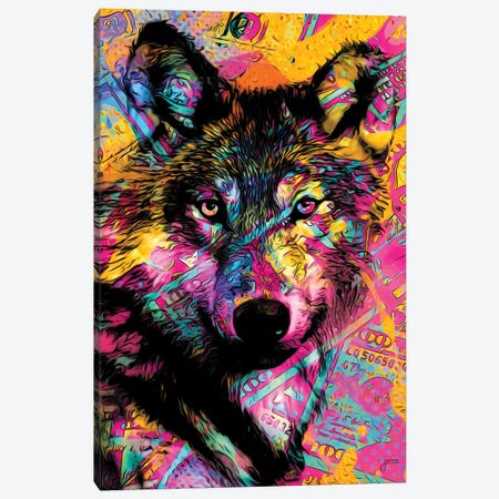 Money Wolf Canvas Print #JJH11} by Jesse Johnson Canvas Print