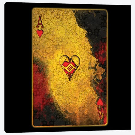 Burning Hearts [Ace] Canvas Print #JJH13} by Jesse Johnson Canvas Art Print