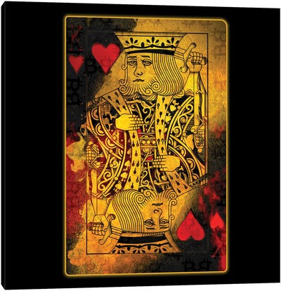 Burning Hearts [King] Canvas Art Print - Cards & Board Games
