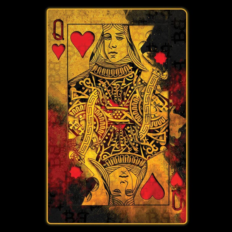Burning Hearts [Queen] by Jesse Johnson wall art