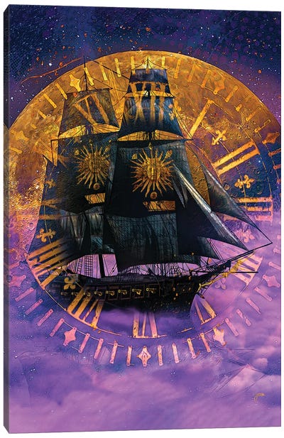 Sail Away Canvas Art Print - Clock Art
