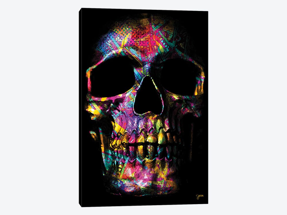 Pink Money Skull by Jesse Johnson 1-piece Art Print