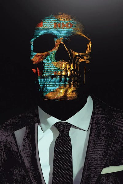 Money: Suited Skull by Jesse Johnson