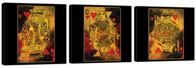 Burning Hearts Face Card Set Canvas Art Print - Cards & Board Games