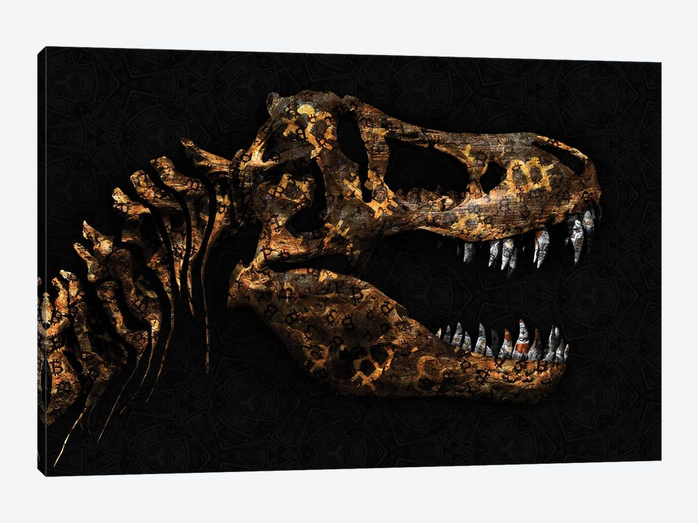 Cryptosaurus-Rex by Jesse Johnson 1-piece Canvas Art Print