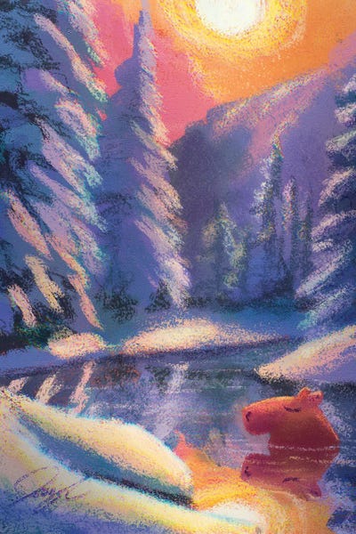 Capybara In Winter
