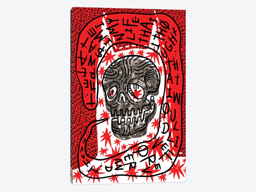Skull Thoughts by Jesjinko 1-piece Art Print