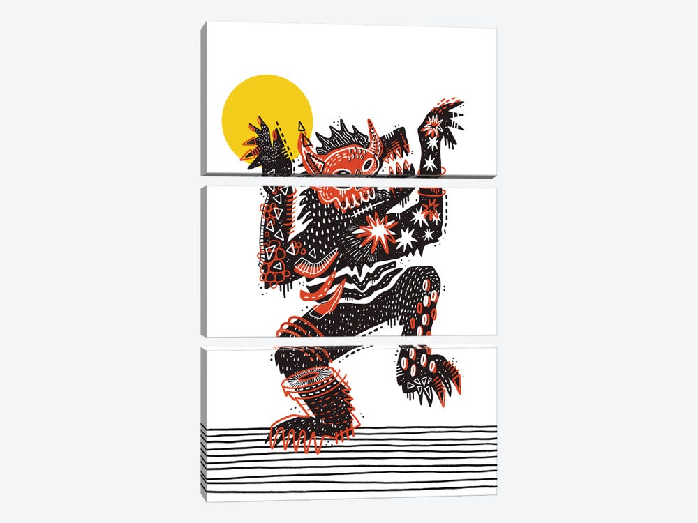 Dokkaebi by Jesjinko 3-piece Canvas Print