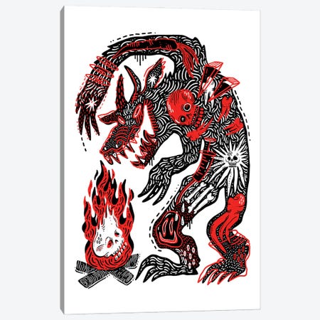 Fire Side Canvas Print #JJK41} by Jesjinko Canvas Art Print