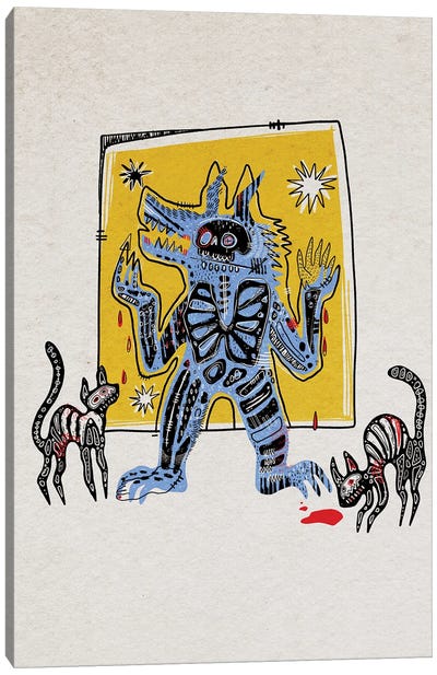 The Jackal And Entourage Canvas Art Print - Monster Art