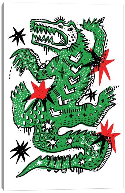 Alligator Canvas Art Print - Jesjinko