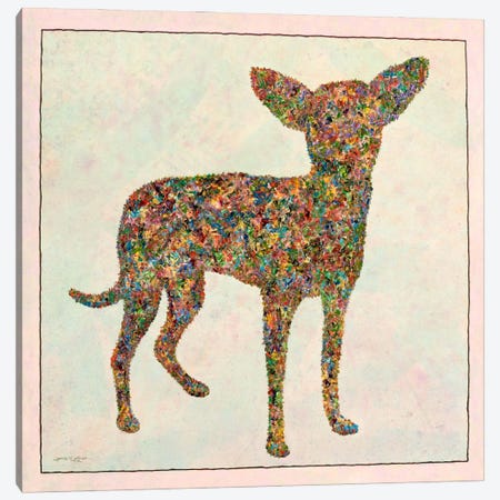 Chihuahua Shape Canvas Print #JJN56} by James W. Johnson Canvas Wall Art