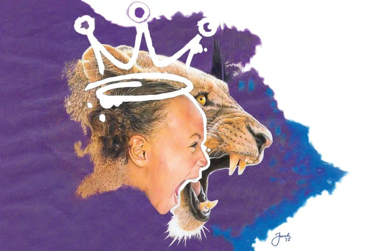She is …. Fierce by Josiah Jones wall art
