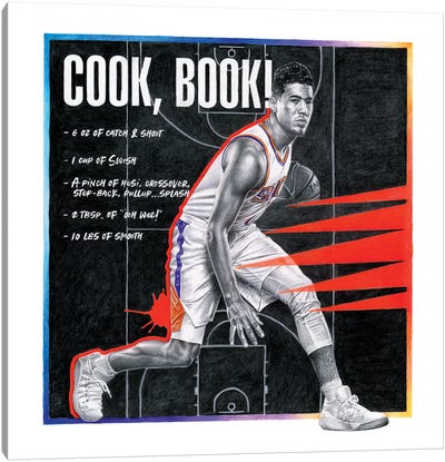 Cook, Book Canvas Art Print