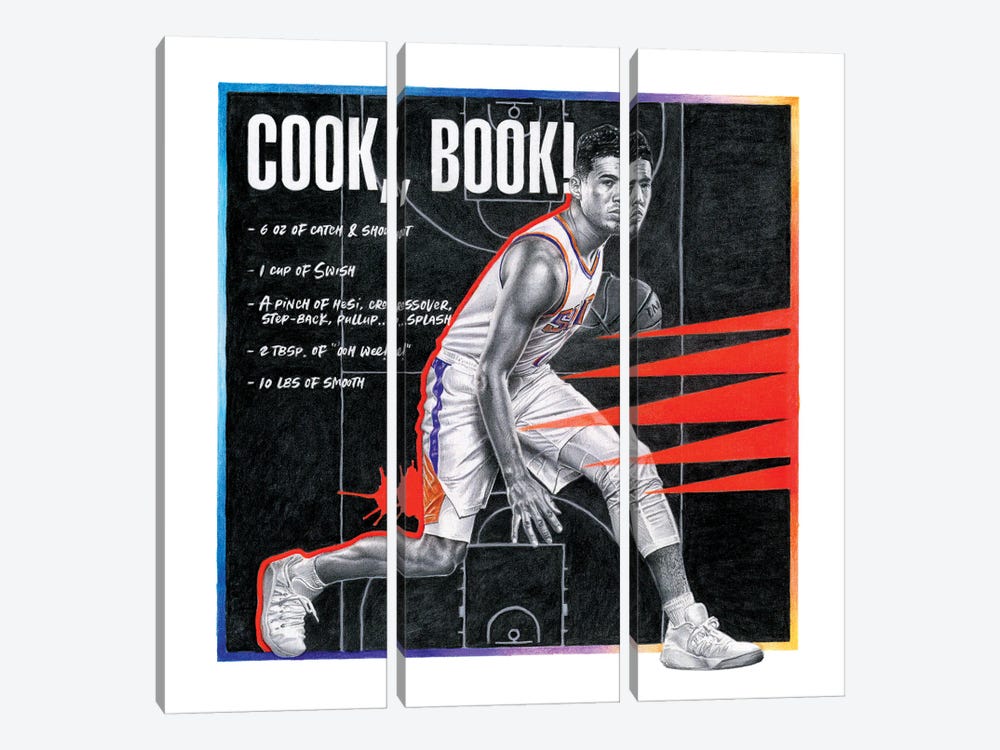 Cook, Book by Josiah Jones 3-piece Canvas Artwork