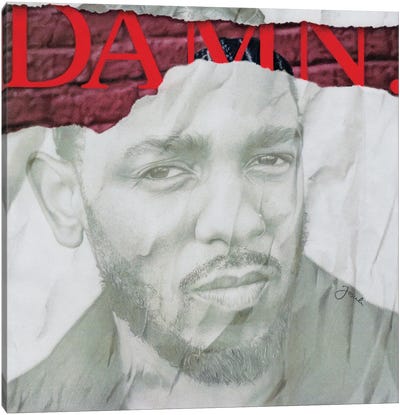 DAMN Remixed Canvas Art Print - Kendrick Lamar