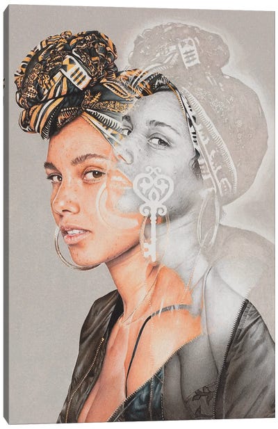 Keys Canvas Art Print - Alicia Keys