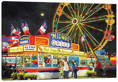 Midway Grill Canvas Art Print - John Jaster