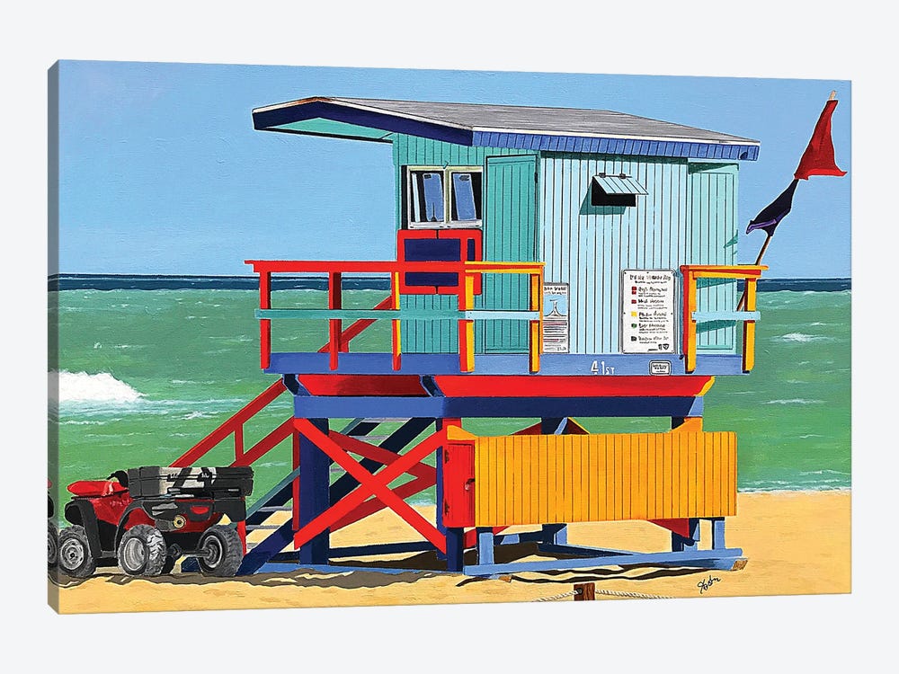 Prime Beachfront Property by John Jaster 1-piece Canvas Print
