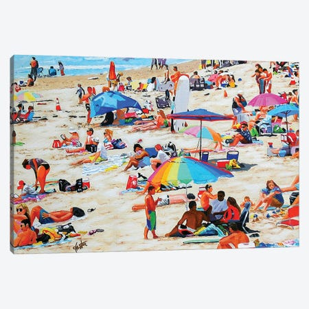 A Day At The Beach Canvas Print #JJT1} by John Jaster Canvas Wall Art