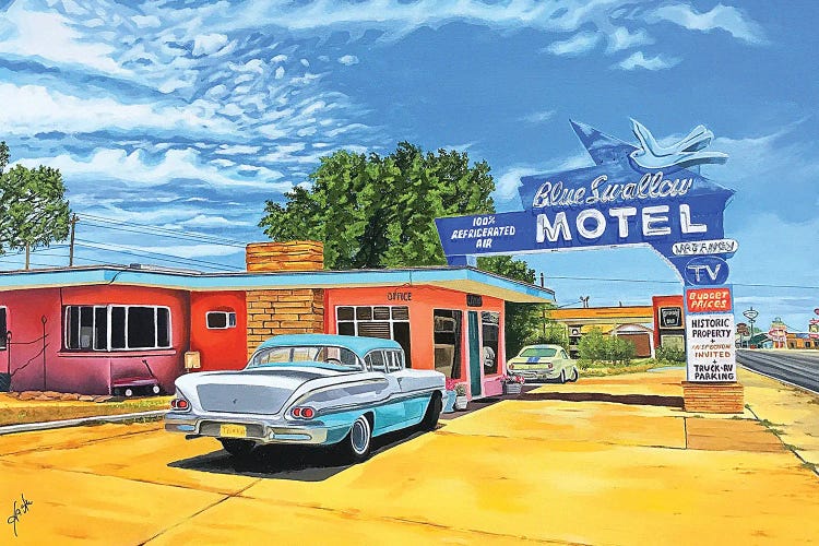 The Blue Swallow by John Jaster wall art