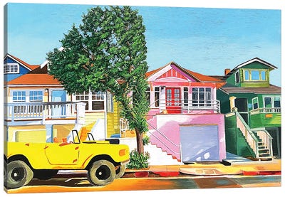 Three Houses Canvas Art Print - John Jaster
