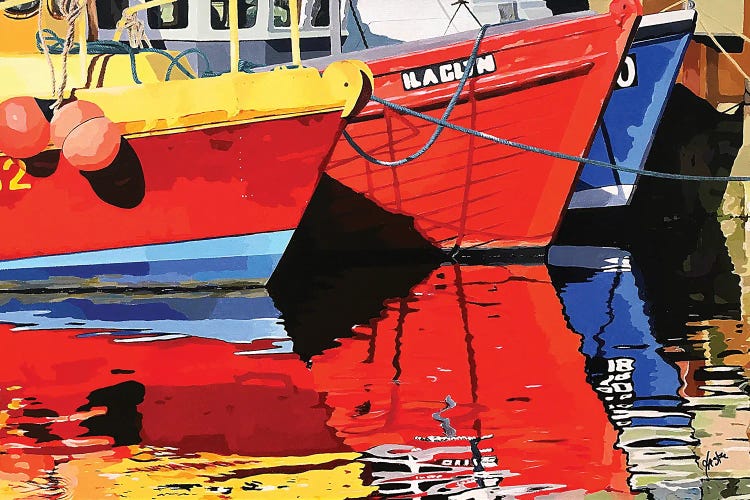 Boat Reflections by John Jaster wall art