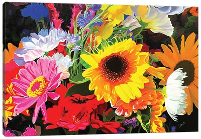 Flower Riot Canvas Art Print - John Jaster