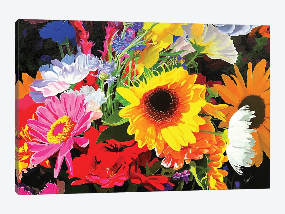 Flower Riot by John Jaster 1-piece Canvas Print