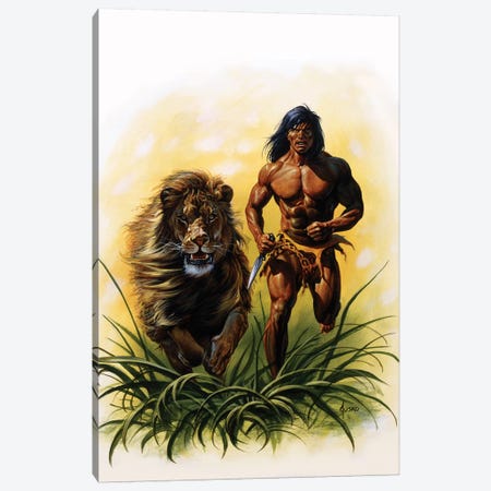 Tarzan®: On The Run Canvas Print #JJU16} by Joe Jusko Canvas Art Print