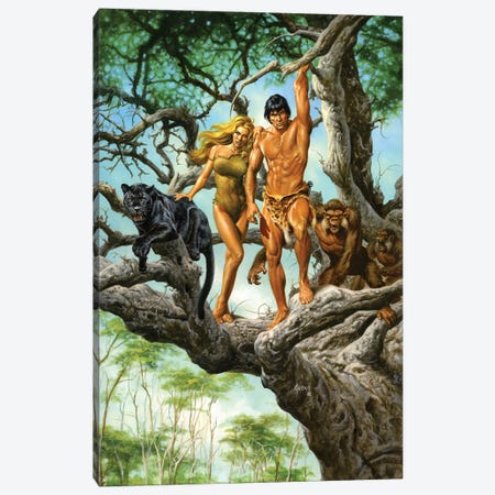 Tarzan & Jane® Canvas Print #JJU20} by Joe Jusko Art Print