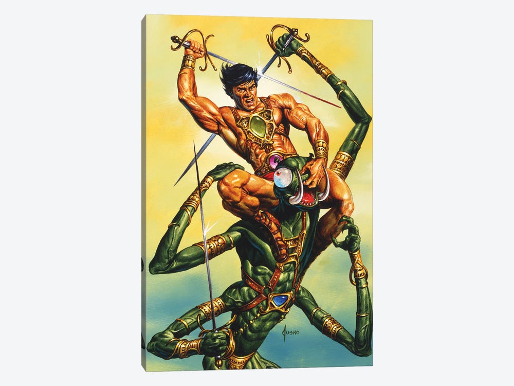 John Carter of Mars®: The Battle With Zad by Joe Jusko 1-piece Canvas Artwork