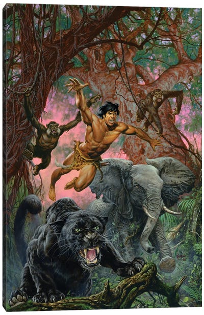 The Beasts of Tarzan® Canvas Art Print - Tarzan