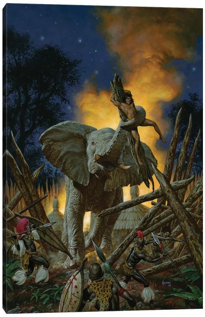 Son Of Tarzan Canvas Art Print - The Edgar Rice Burroughs Collection