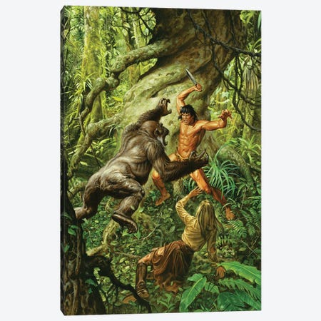 Tarzan Of The Apes Canvas Print #JJU31} by Joe Jusko Canvas Wall Art