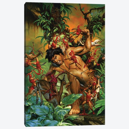 Tarzan® and the Ant Men Canvas Print #JJU33} by Joe Jusko Canvas Artwork