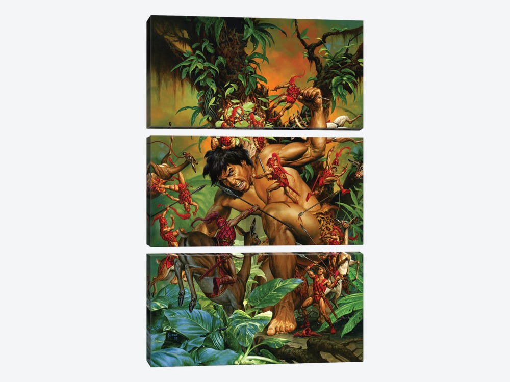Tarzan® and the Ant Men by Joe Jusko 3-piece Canvas Art Print