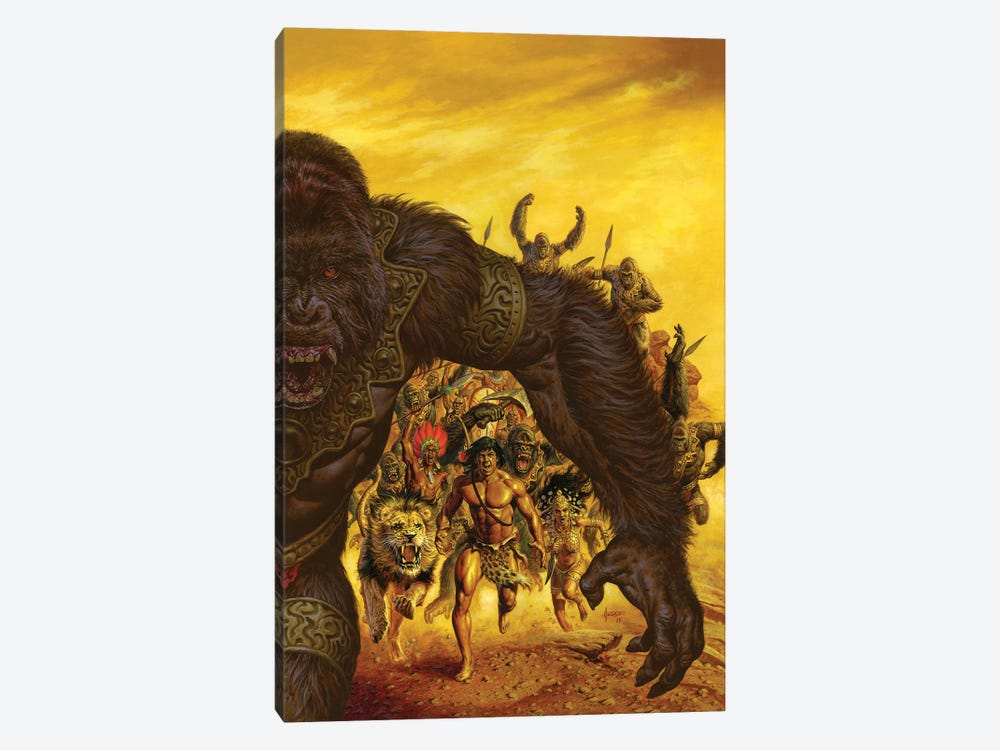 Tarzan® and the Golden Lion by Joe Jusko 1-piece Canvas Artwork
