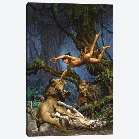 Tarzan® and the Jewels of Opar Canvas Print #JJU35} by Joe Jusko Canvas Art Print