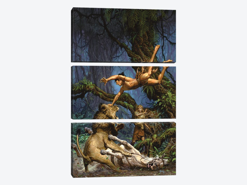 Tarzan® and the Jewels of Opar by Joe Jusko 3-piece Canvas Art Print