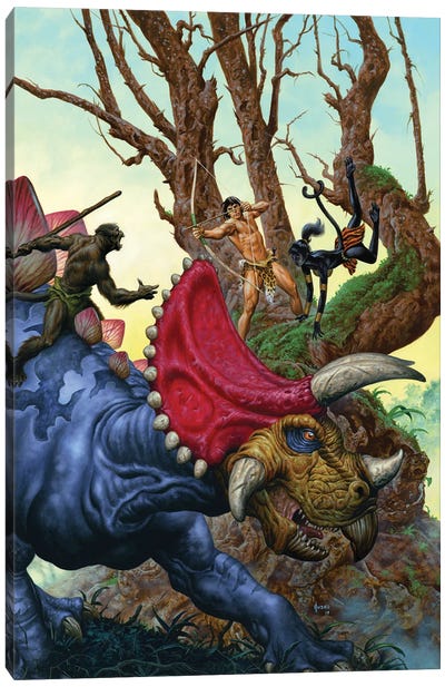 Tarzan The Terrible Canvas Art Print - The Edgar Rice Burroughs Collection