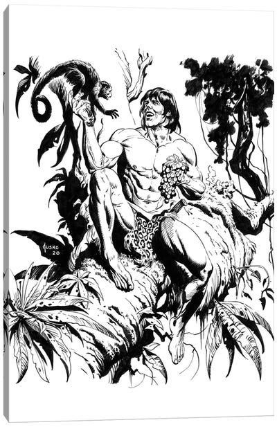 Tarzan And The Lost Empire Frontispiece Canvas Art Print - The Edgar Rice Burroughs Collection