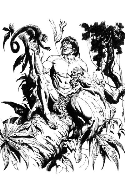 Joe Jusko: Tarzan® and the Lost Empire Frontispiece by Joe Jusko