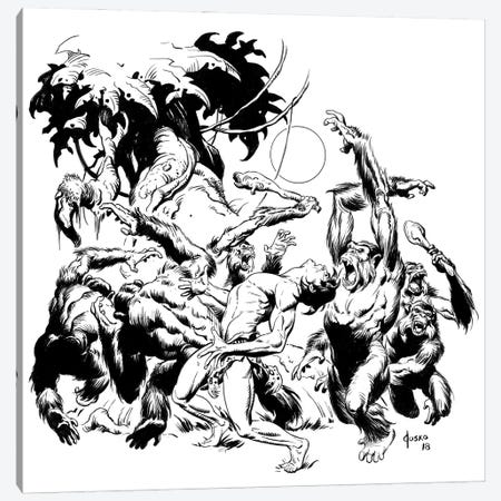 Tarzan of the Apes® Frontispiece Canvas Print #JJU45} by Joe Jusko Canvas Art