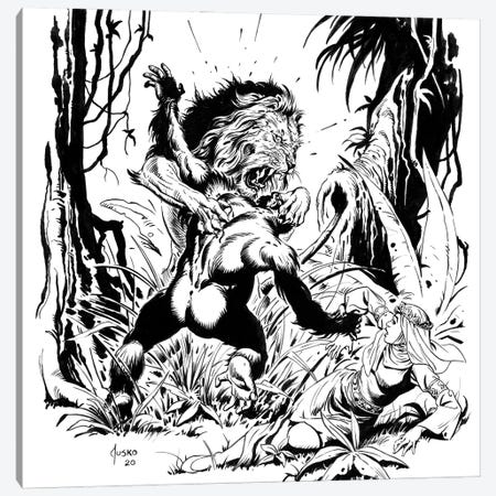 Tarzan®, Lord of the Jungle® Frontispiece Canvas Print #JJU48} by Joe Jusko Art Print