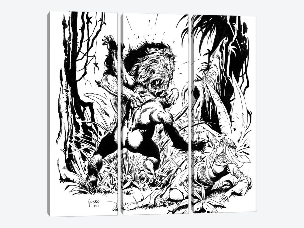 Tarzan®, Lord of the Jungle® Frontispiece by Joe Jusko 3-piece Art Print