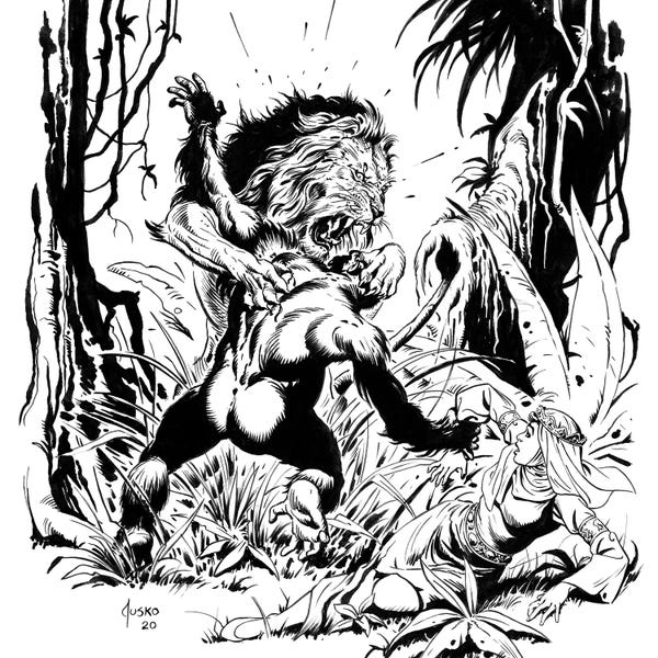Joe Jusko: Tarzan®, Lord of the Jungle® Frontispiece by Joe Jusko